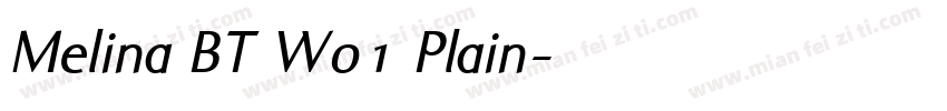 Melina BT W01 Plain字体转换